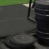 Plancher ShockTile en caoutchouc pour les gyms et centres de conditionnement physique