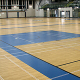 Gymnasium flooring for sports - Kinesport combiation of wood and synthetic