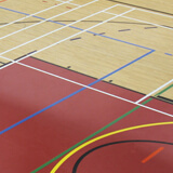 Omnisports Active+ synthetic flooring in a school gymnasium