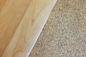 Smooth floor versus textured flooring surface