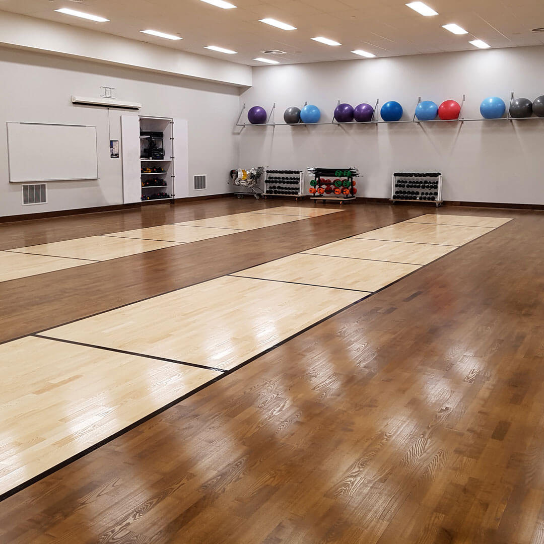 Sports flooring made of wood for fencing class