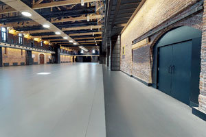 Large multifunctional hall with vinyl flooring system