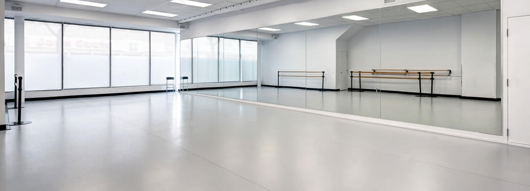 Dance studio with its new Dancefloor surface