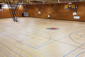 synthetic gymnasium surface