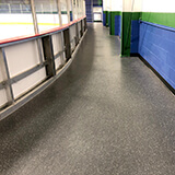 Skate blade resistant rubber flooring