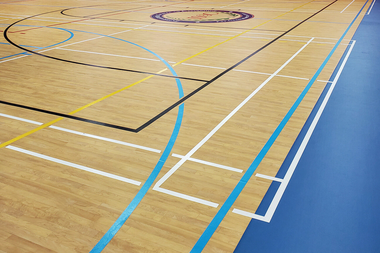 Omnisports gymnasium flooring at International School of Cambridge (Cambridge, Ontario)