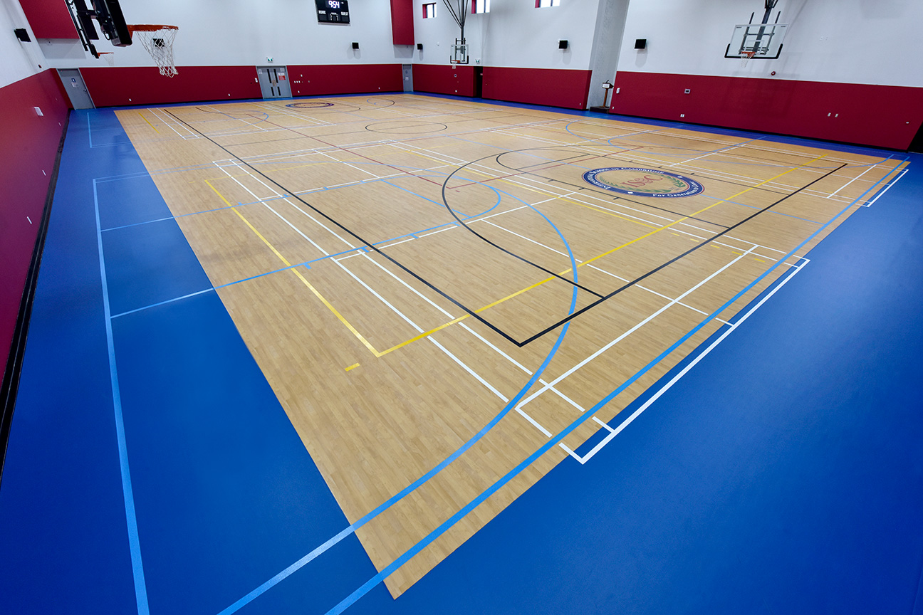 Omnisports gymnasium flooring at International School of Cambridge (Cambridge, Ontario)