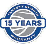 Logo of the 15 year warranty on Omnisports HLP sports flooring system
