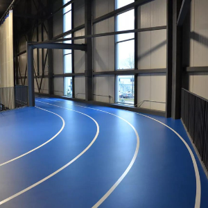 Omnisports indoor running track with 3 lanes