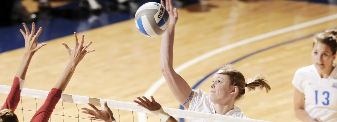 Joueurs de volleyball pendant un match