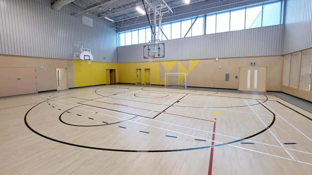 School in Manawan with Omnisports sports flooring